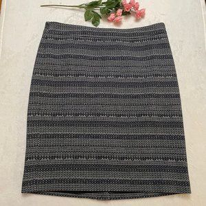 NWT Ann Taylor Navy Patterned Pencil Skirt